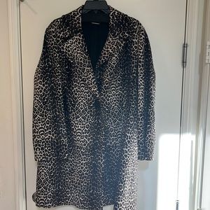 Elie Tahari genuine calf/hair coat